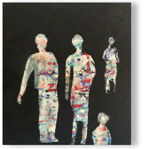 Sie wissen noch nicht...
Öl/Impasto/Lw, 100 x 100 cm, 2024